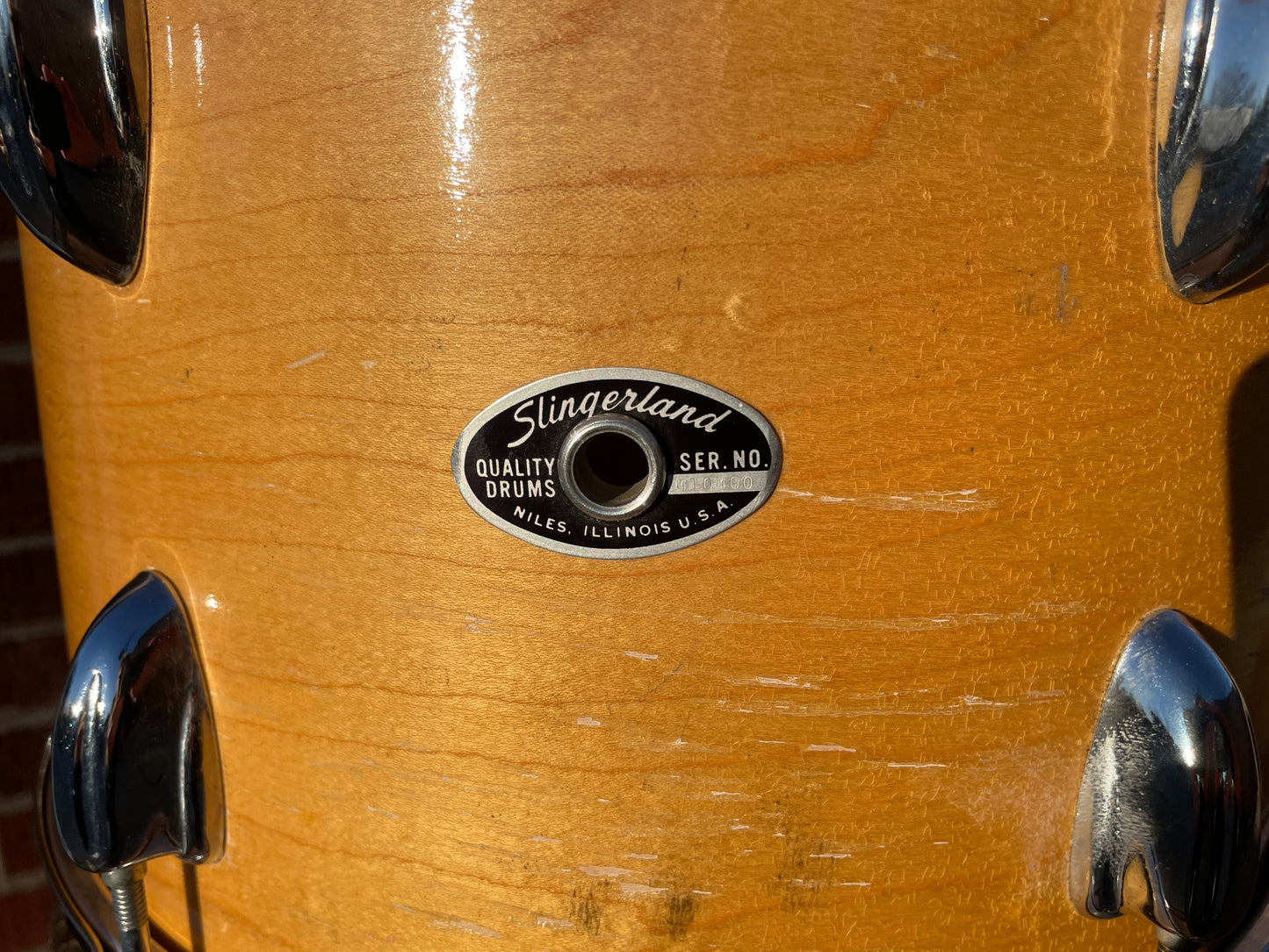 1970s Slingerland 9x13 Tom Drum Single Natural