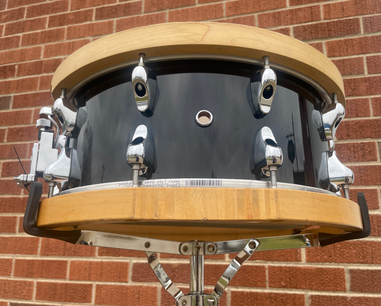 Yamaha 6x14 Anton Fig Snare Drum Black w/ Wood Hoops