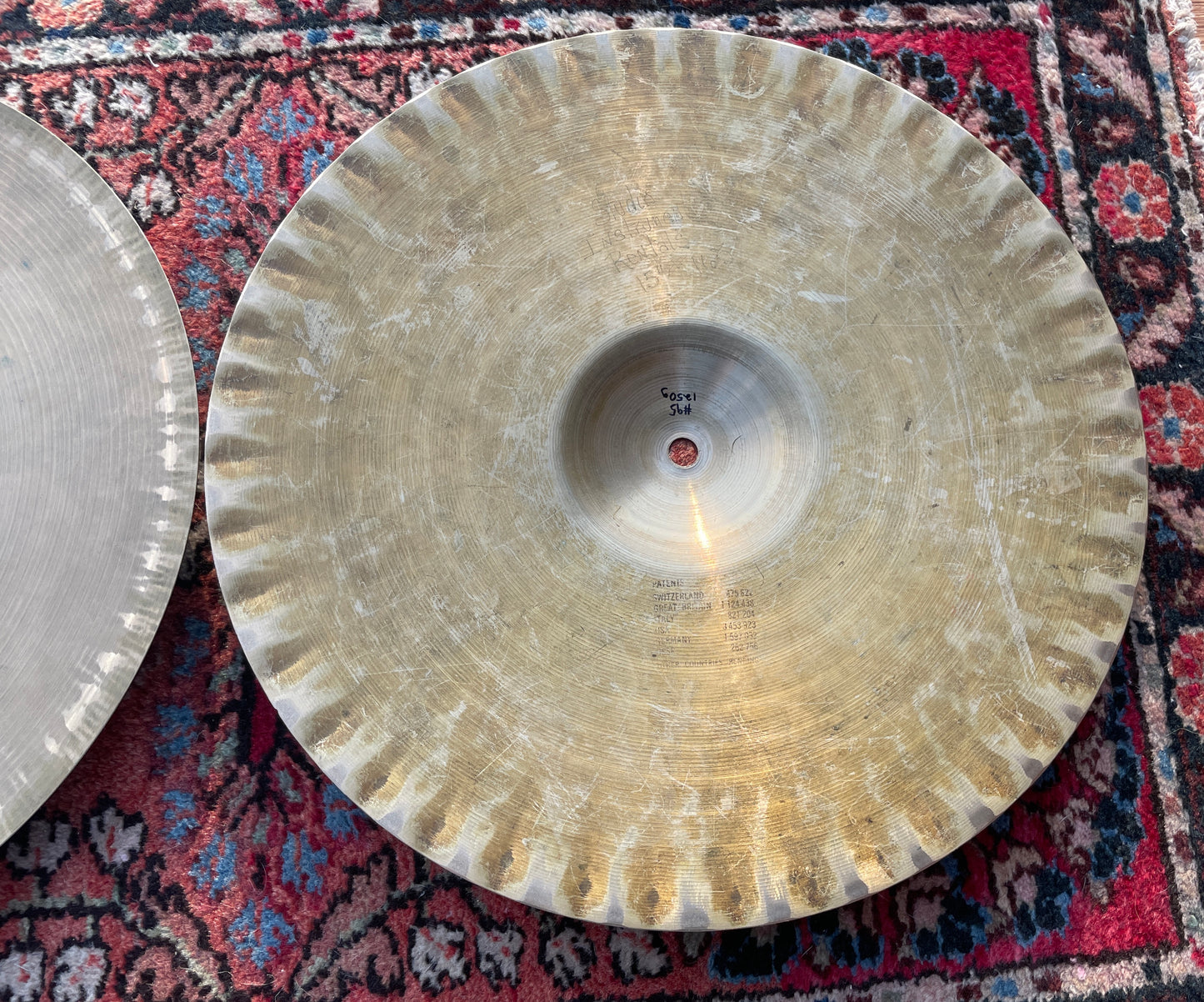 15" Vintage Paiste Pre-serial # Formula 602 Sound Edge Hi-Hat Cymbal Pair 1124g/1250g #95 *Video Demo*