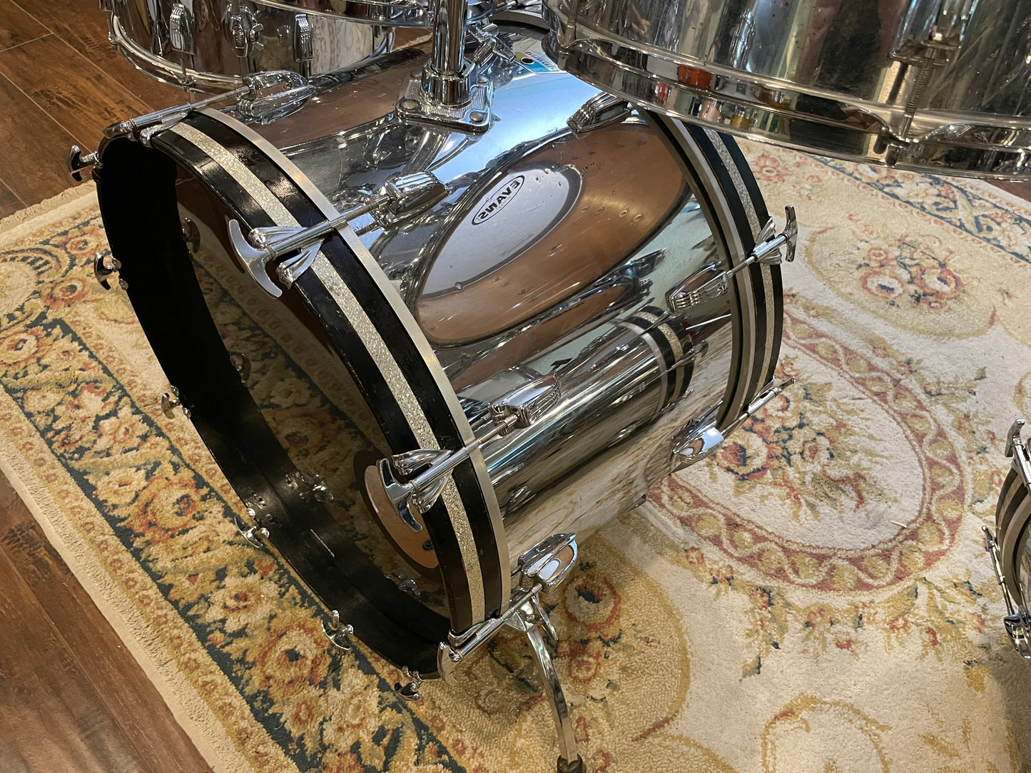 1979-80 Ludwig 9pc. Drum Set Chrome Over Wood *Video Demo*