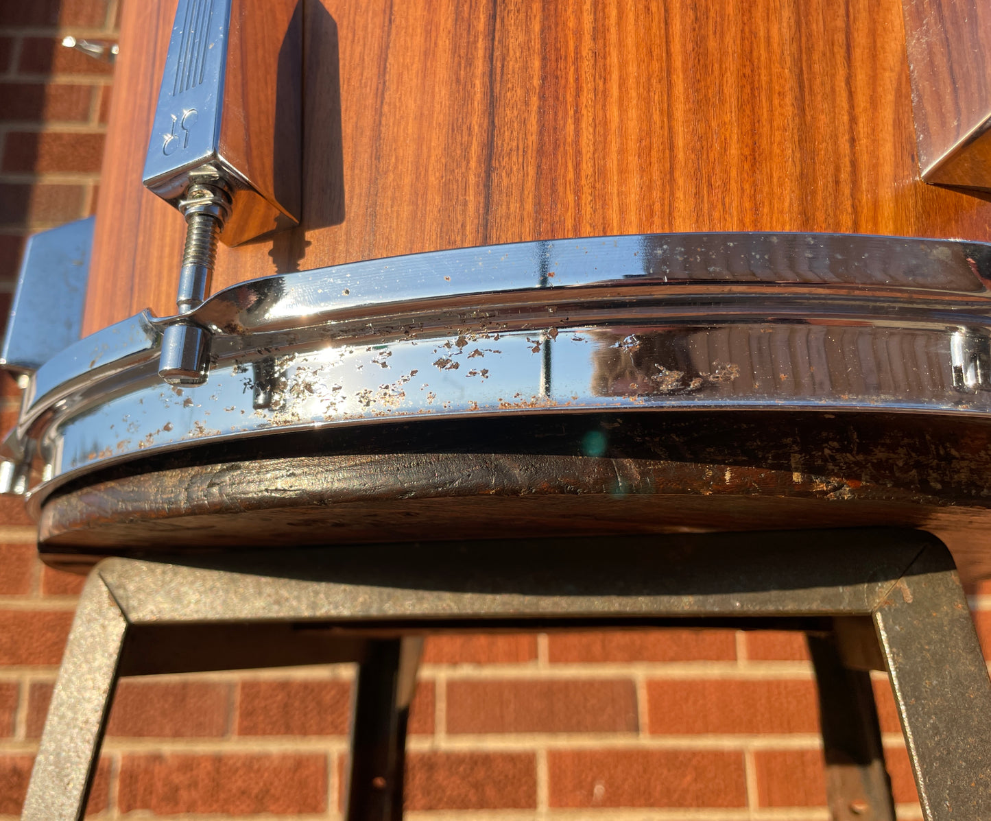 Vintage 1970s Sonor 15x12 Rosewood Tom Drum Single 12x15