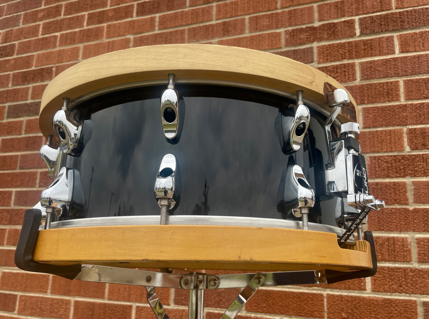 Yamaha 6x14 Anton Fig Snare Drum Black w/ Wood Hoops