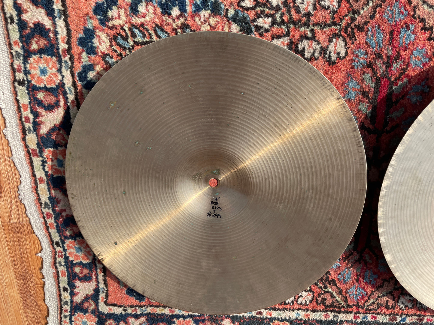 14" Paiste Pre-Serial Number Formula 602 Hi-Hat Cymbal Pair 830g/938g #38