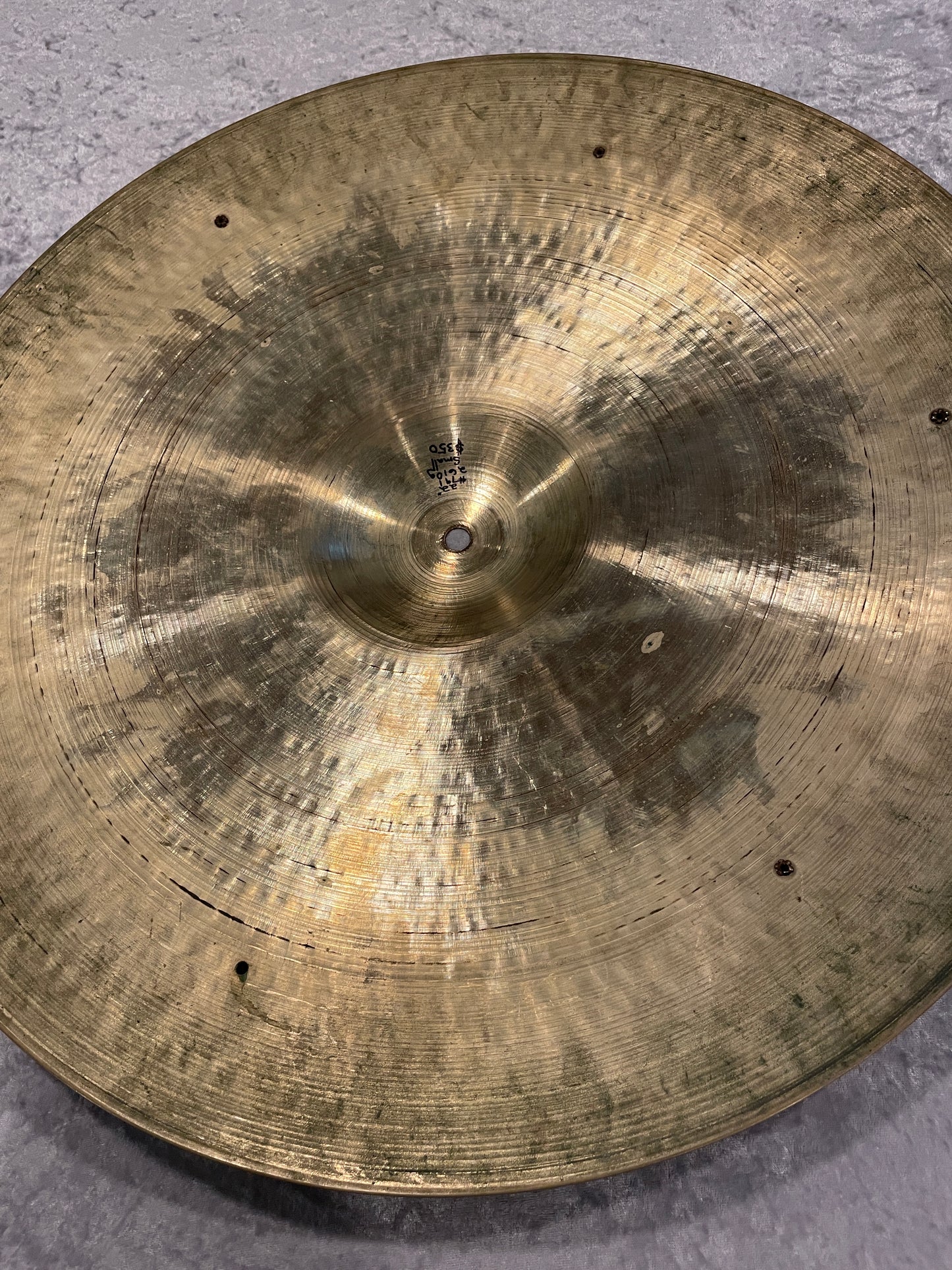 22" Zildjian A 1950s Small Stamp Ride Cymbal w/ Factory Rivets 2610g #791 *Video Demo*