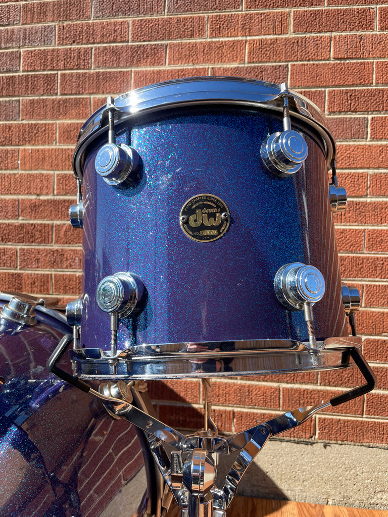 DW Drum Set Blue/Purple Sparkle Drum PreCollector's Series 2 Drugan's Drums & Guitars