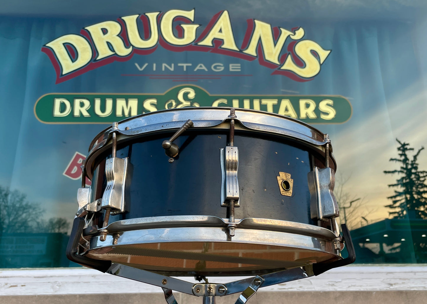 1964 Ludwig 5x14 Jazz Festival Snare Drum Black Lacquer NOB