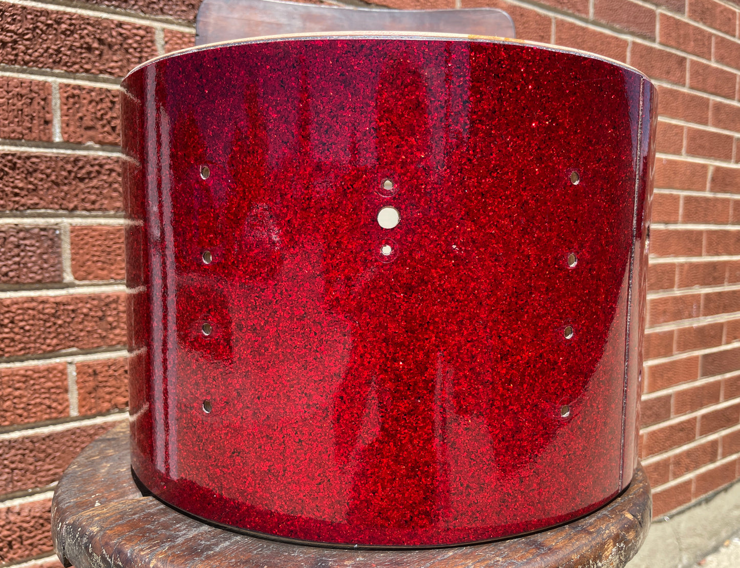 Vintage George Way 8x12 Aristocrat Tom Drum Shell Red Sparkle Camco