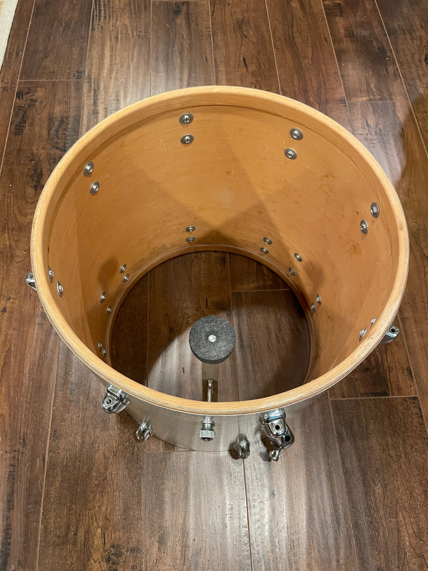 1966 Slingerland 16x16 Floor Tom Drum Silver Sparkle