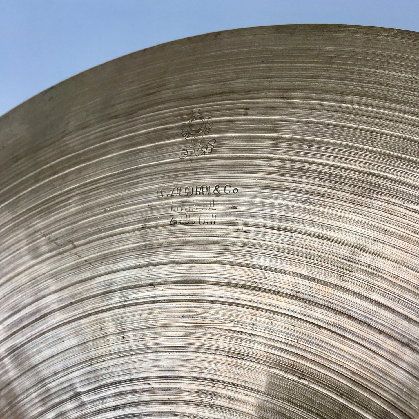 15" 1960s K Zildjian Istanbul New Stamp Hi-Hat / Crash Cymbal 878g #631