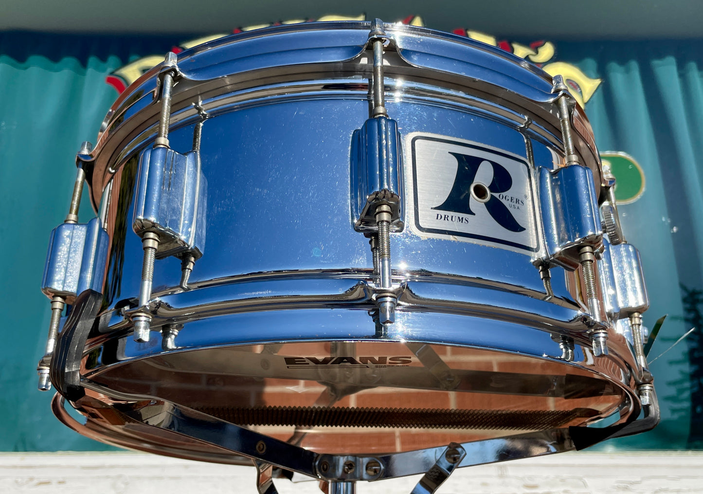 1970s Rogers Big R Super Ten 6.5x14 Snare Drum