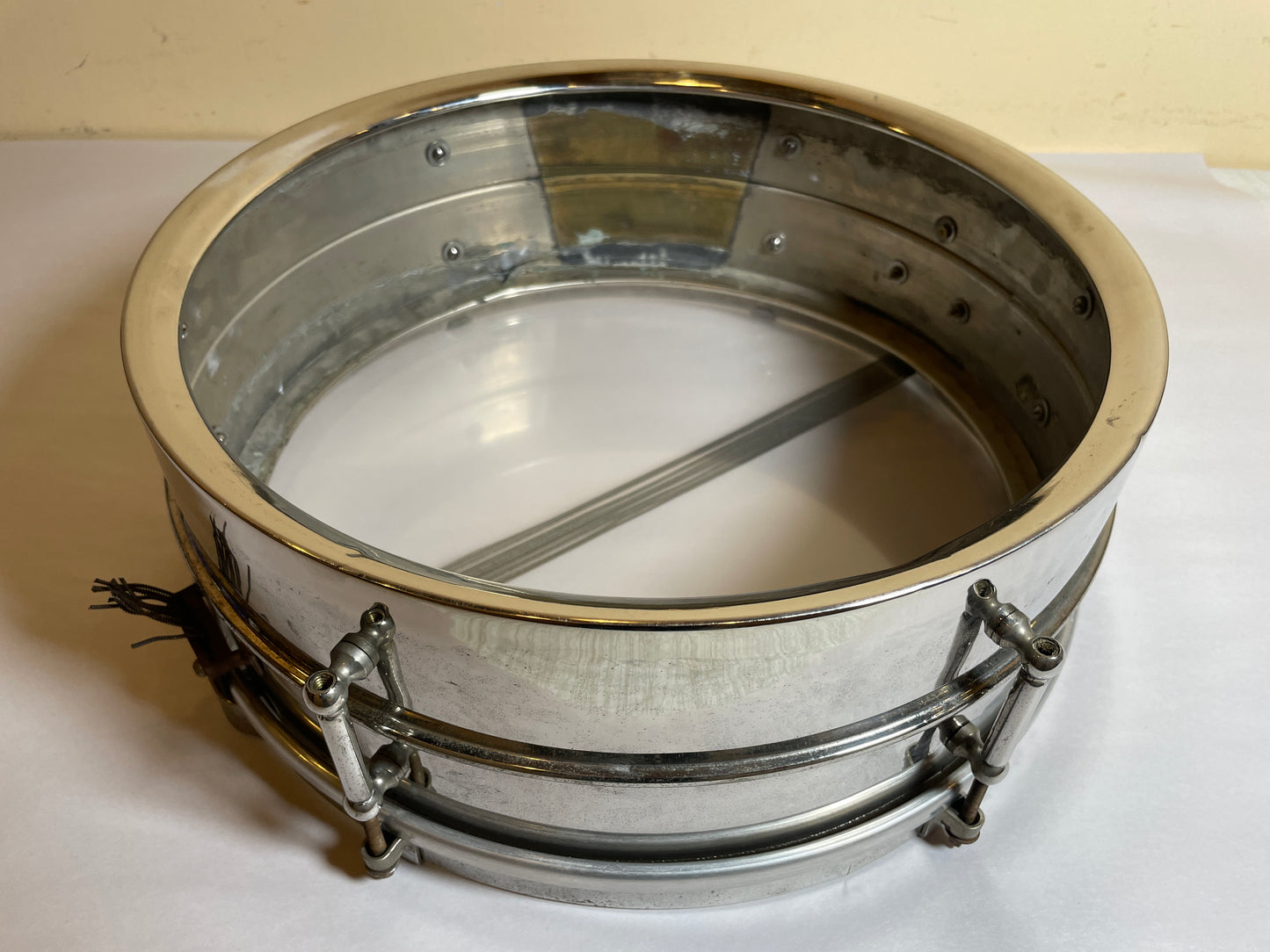 1920s-30s Leedy C.G. Conn "Regular" 5x14 Tube Lug NOB Snare Drum