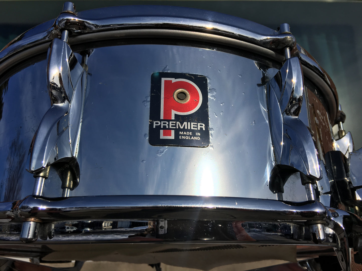 1970s Premier 5.5x14 Model 2000 Snare Drum Chrome Over Aluminum Made in England