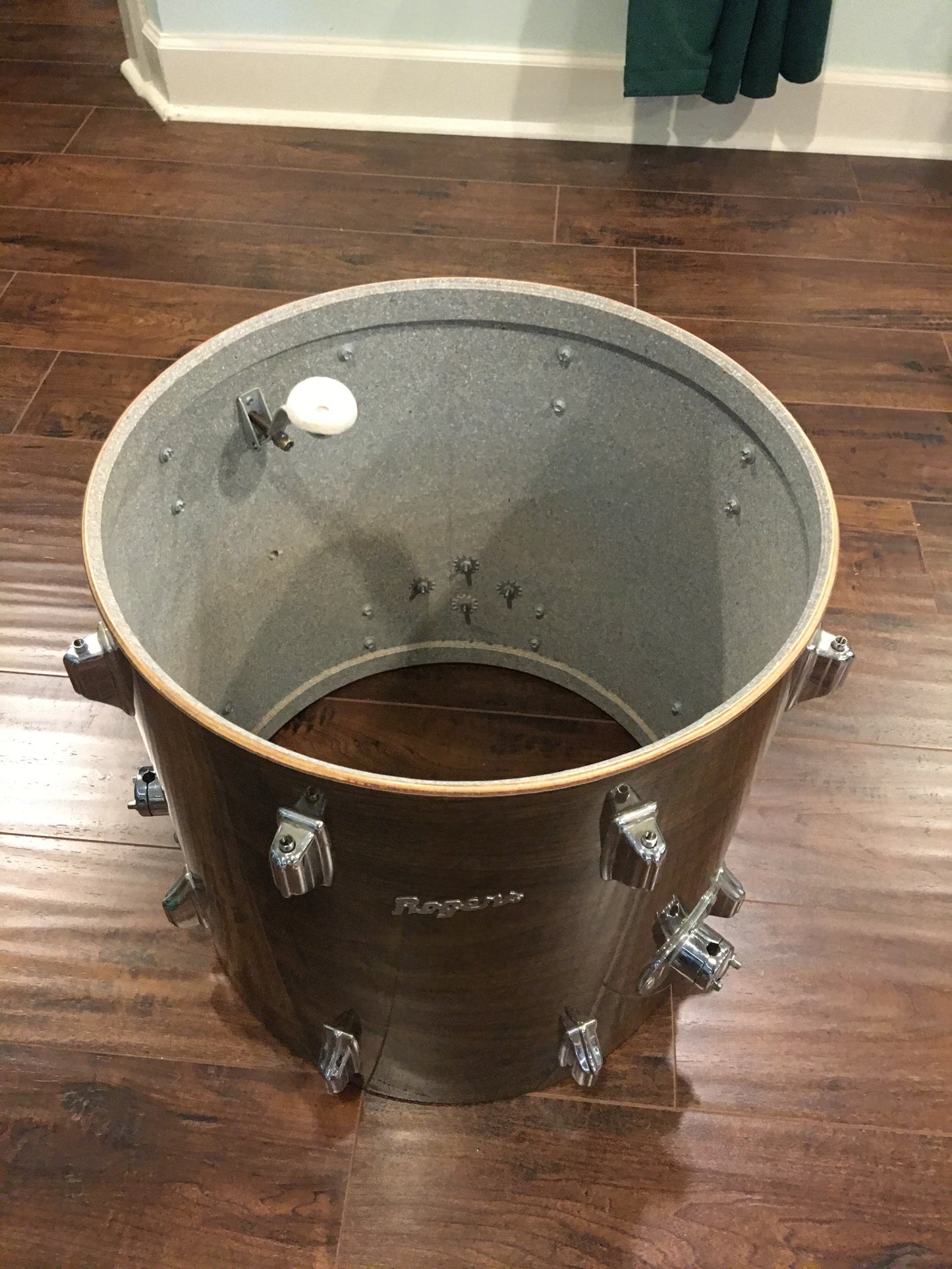 1970s Rogers 16X16 New Mahogany Swivomatic Floor Tom Drum