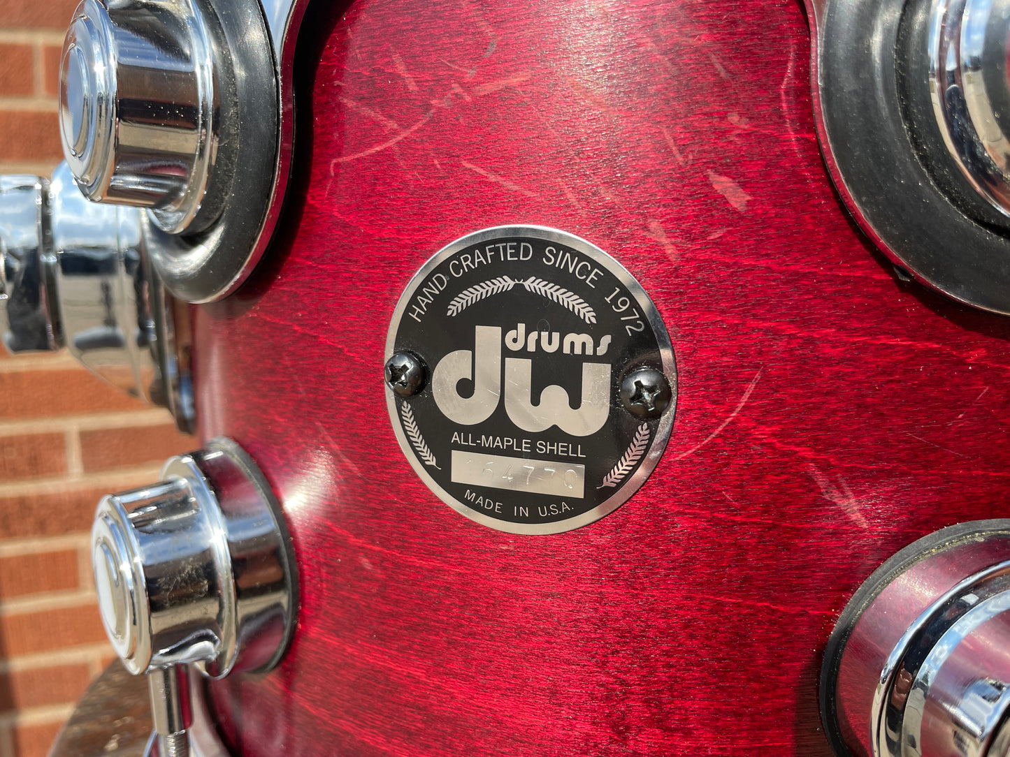 DW 8x10 Tom Single Drum Cherry Satin Oil Drum Workshop