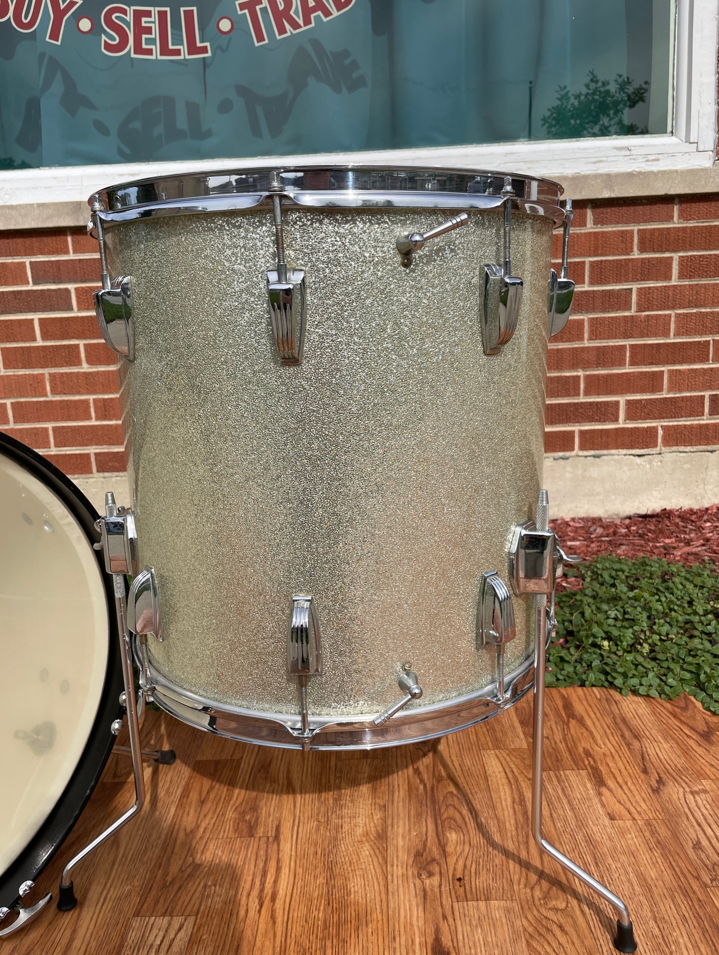 1964 Ludwig Super Beat Drum Set Silver Sparkle 20/13/16 COB