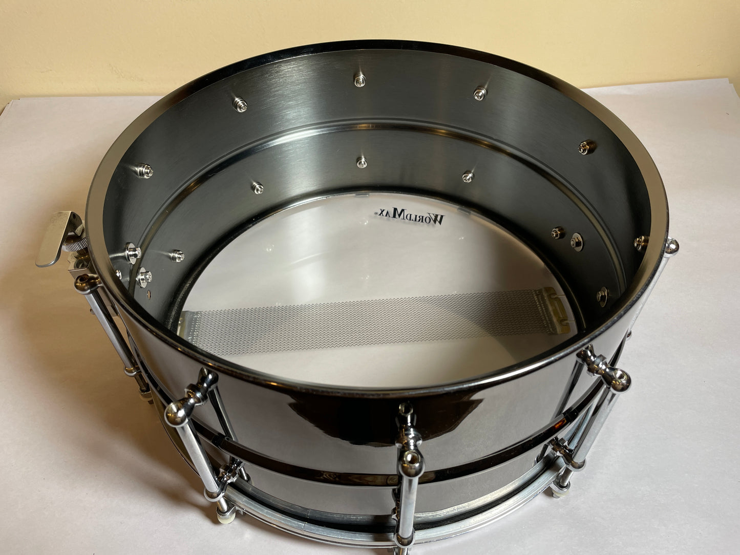 WorldMax 6.5x14 Black Nickel Brass Snare Drum *A Beauty!*