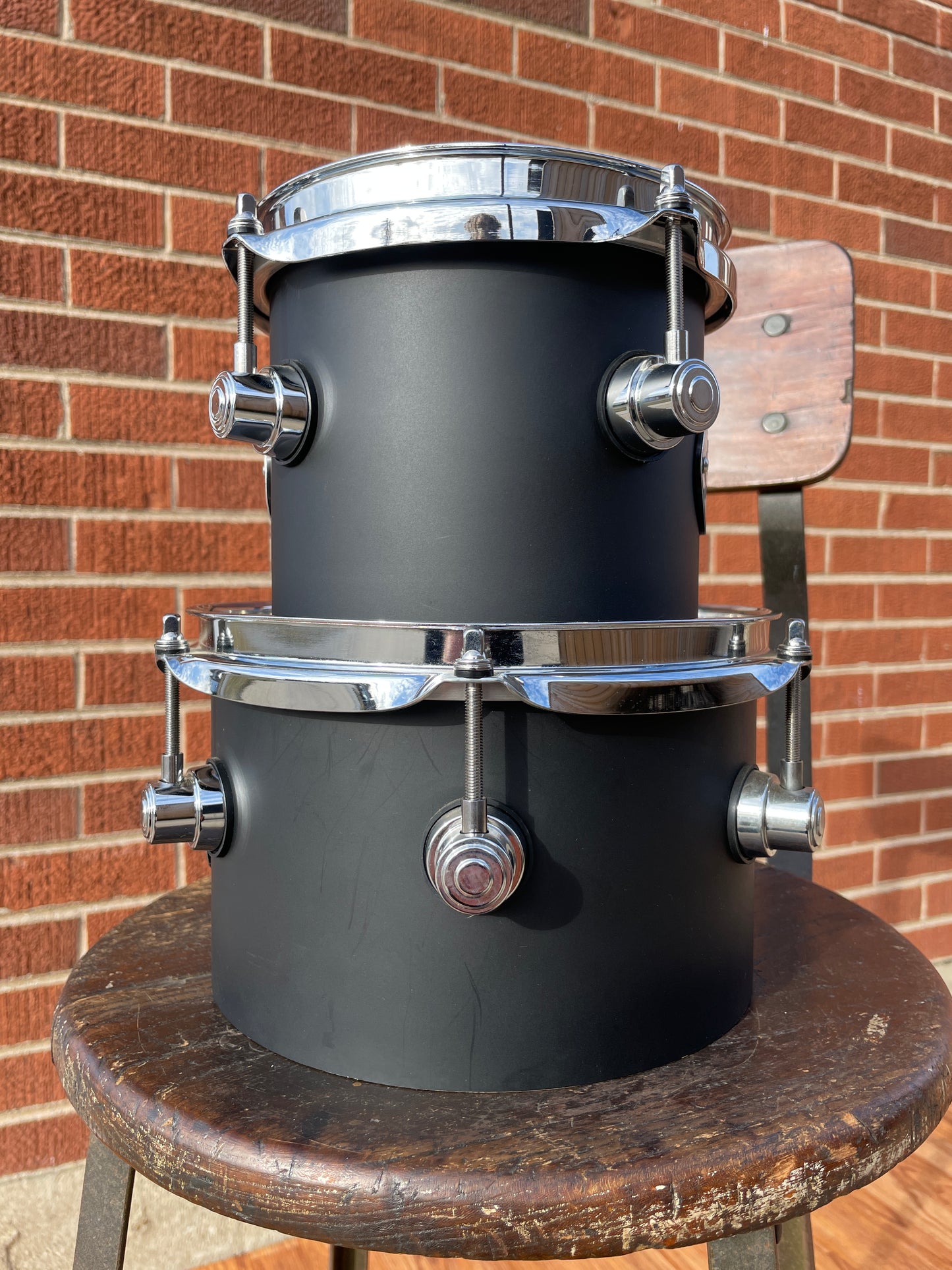DW Design Series 5x6 / 5x8 Concert Toms Black Satin Lacquer DDCT01BLCR Drum Workshop