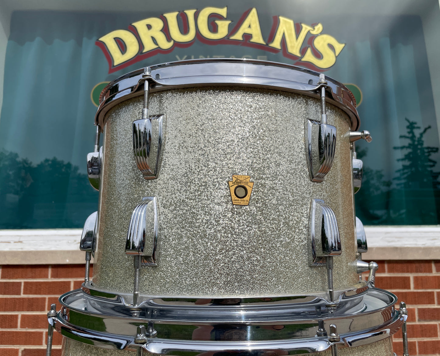 1964 Ludwig Super Beat Drum Set Silver Sparkle 20/13/16 COB