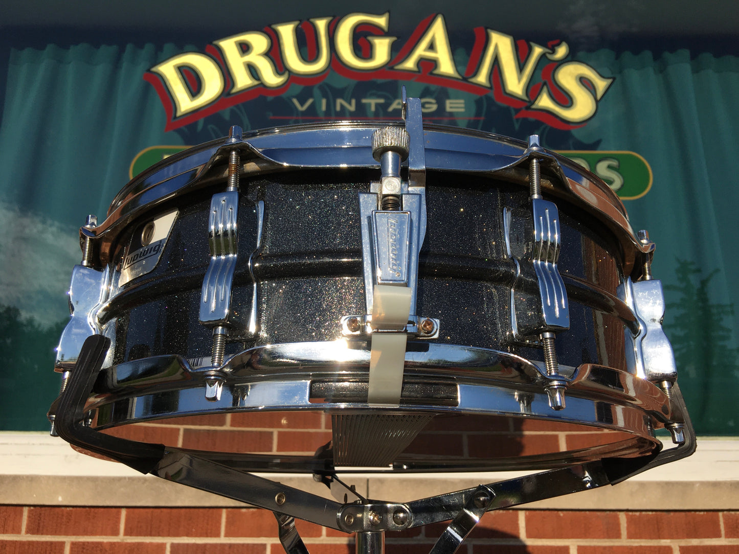 Ludwig Black Galaxy 5x14 Blackrolite Acrolite Snare Drum