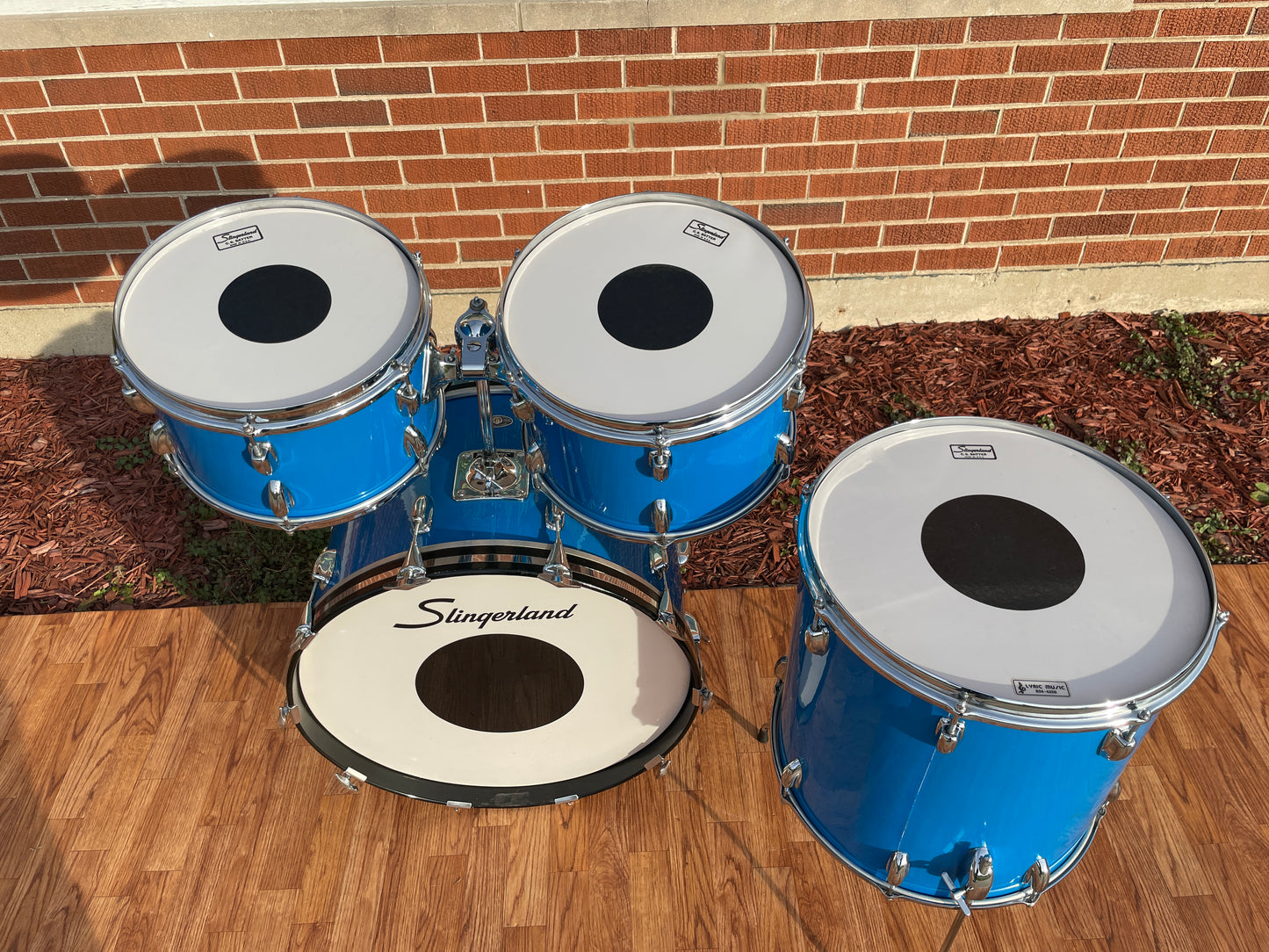 1970s Slingerland Modern Solo Outfit No. 2R Drum Set Blue Gloss