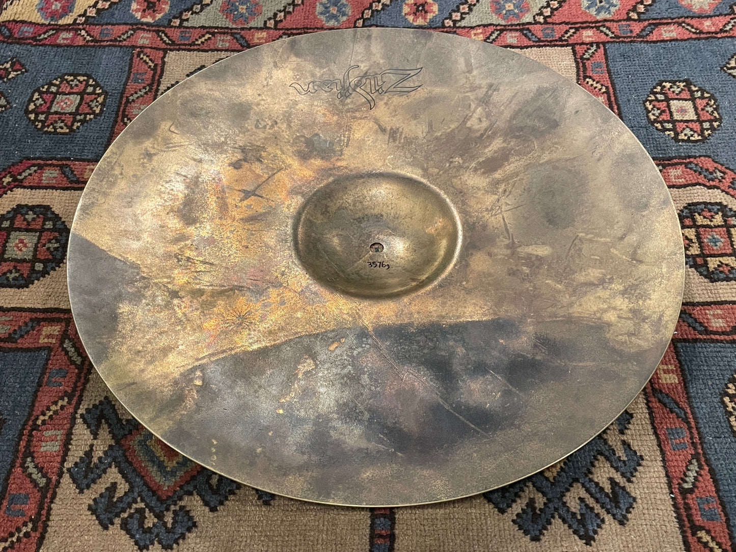 20" Vintage Zildjian A Earth Ride Cymbal 3576g 1970s-1980s Hollow Logo