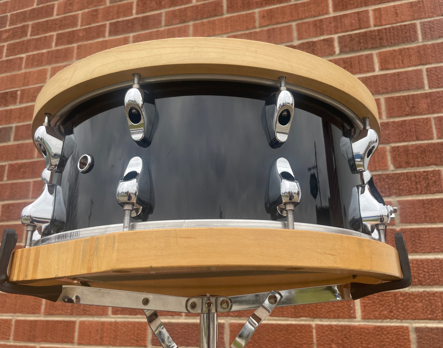 Yamaha 6x14 Anton Fig Snare Drum Black w/ Wood Hoops