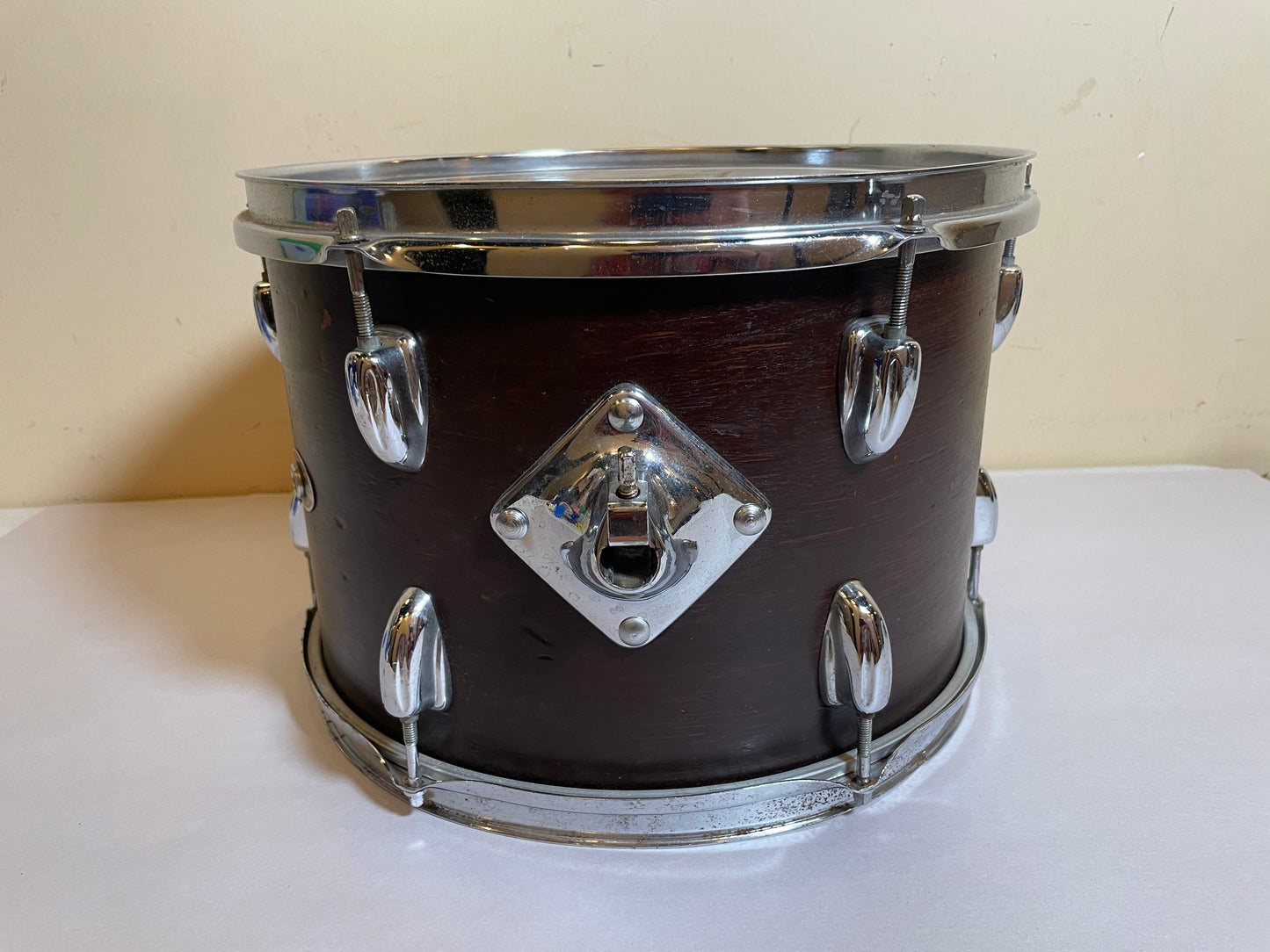 1970s Slingerland 9x13 Tom Drum Single Brown Stain