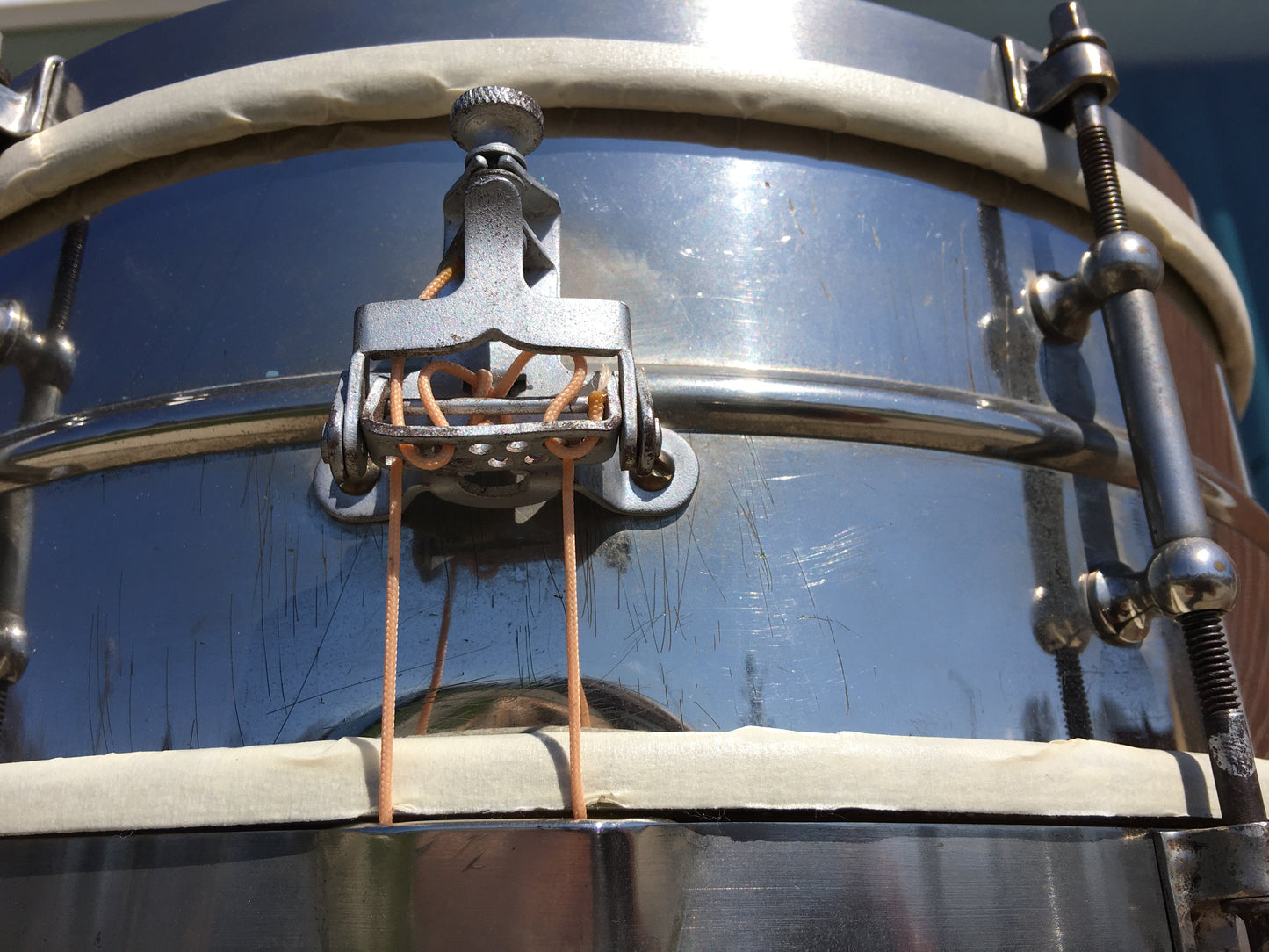 1920s Leedy 5x14 Utility Model Snare Drum - Nickel Over Brass
