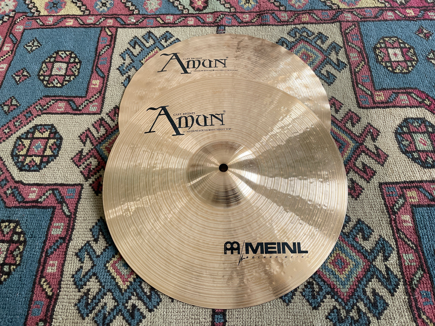 14" Meinl Amun Medium Sound Wave Hi-Hat Cymbal Pair 958g/1072g