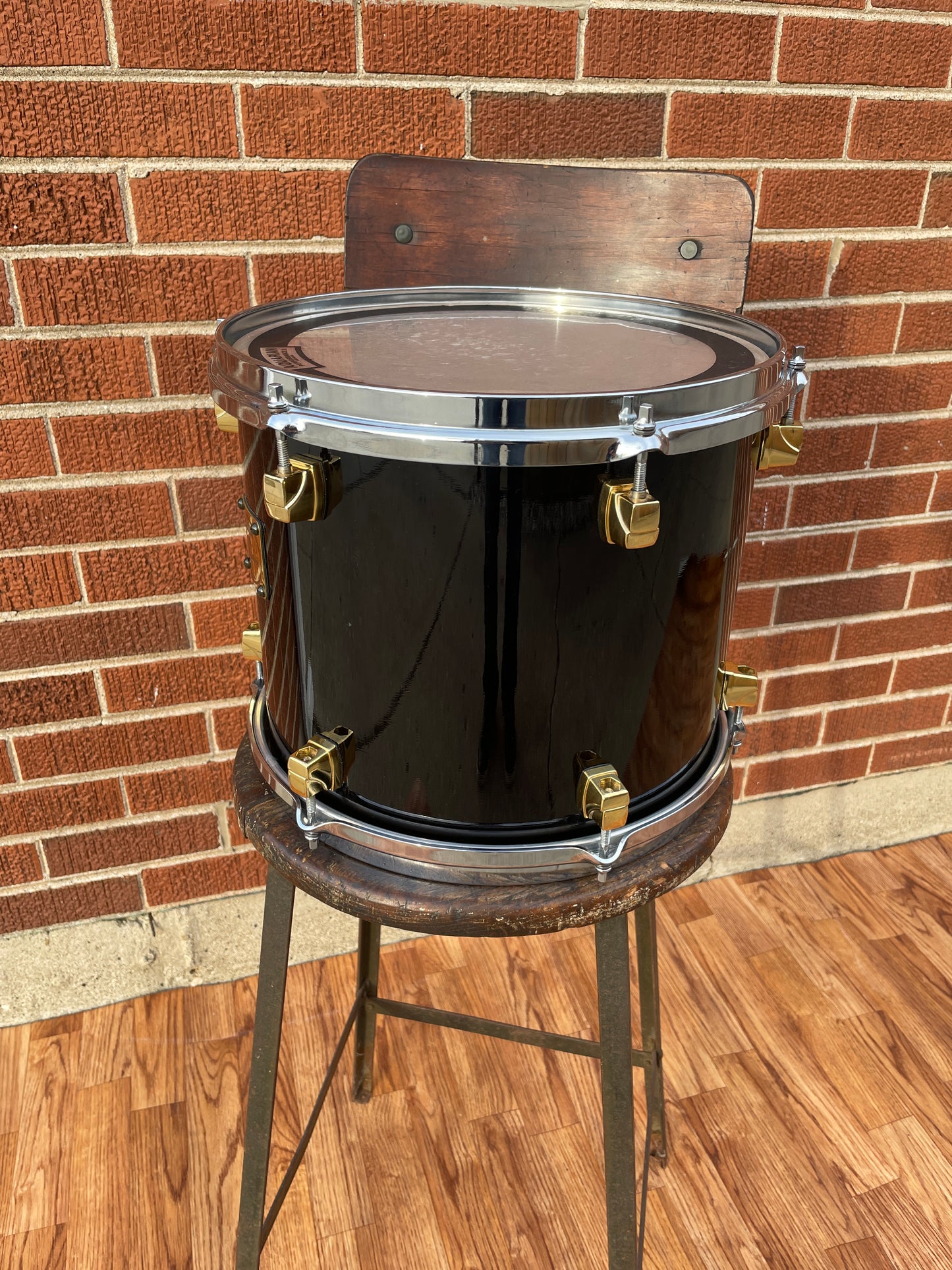 Yamaha 12x10 Maple Custom Tom Drum Single Piano Black 10x12 Made in Japan