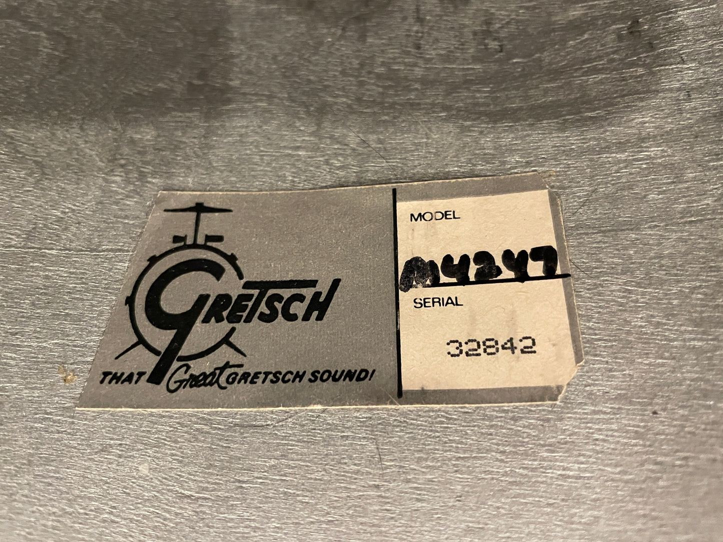 1980s Gretsch Square Badge Drum Set Natural 16x22/9x13/18x18 Jasper Shells