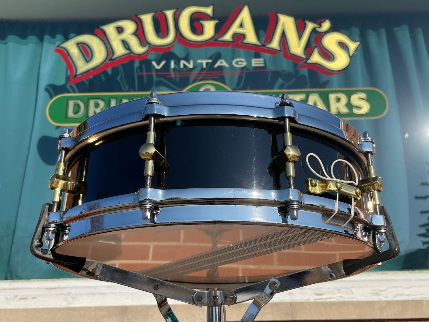 Noble & Cooley 4x14 Solid Maple Shell Snare Drum Black