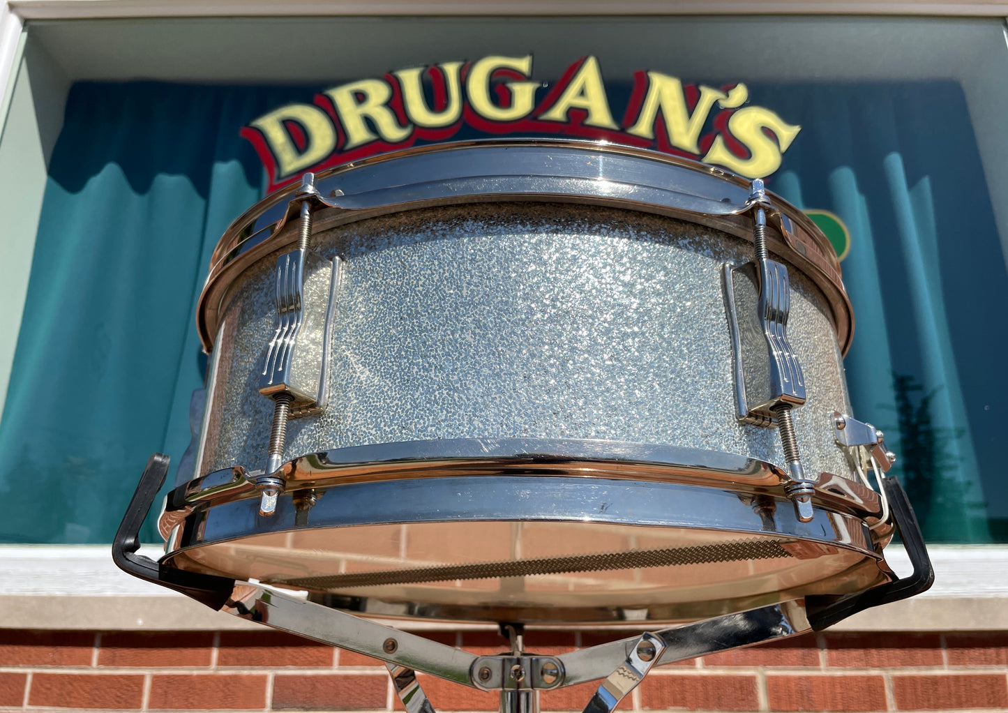 1963 Ludwig 5x14 Pioneer Snare Drum Silver Sparkle