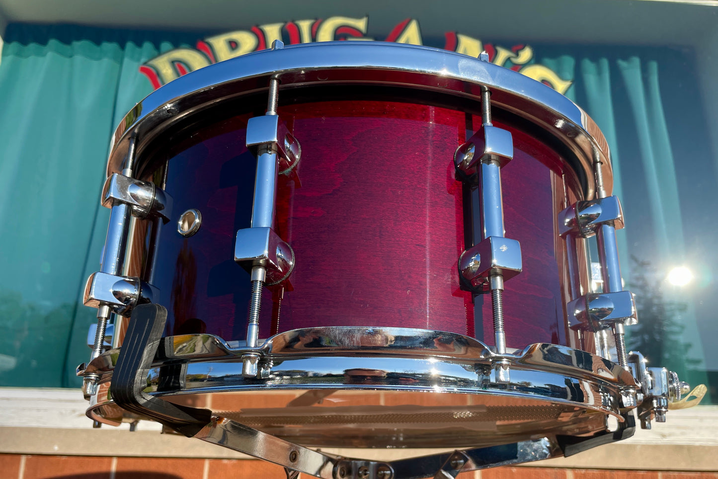 NOS Premier 7x14 Signia Maple Snare Drum Cherrywood 10-Lug