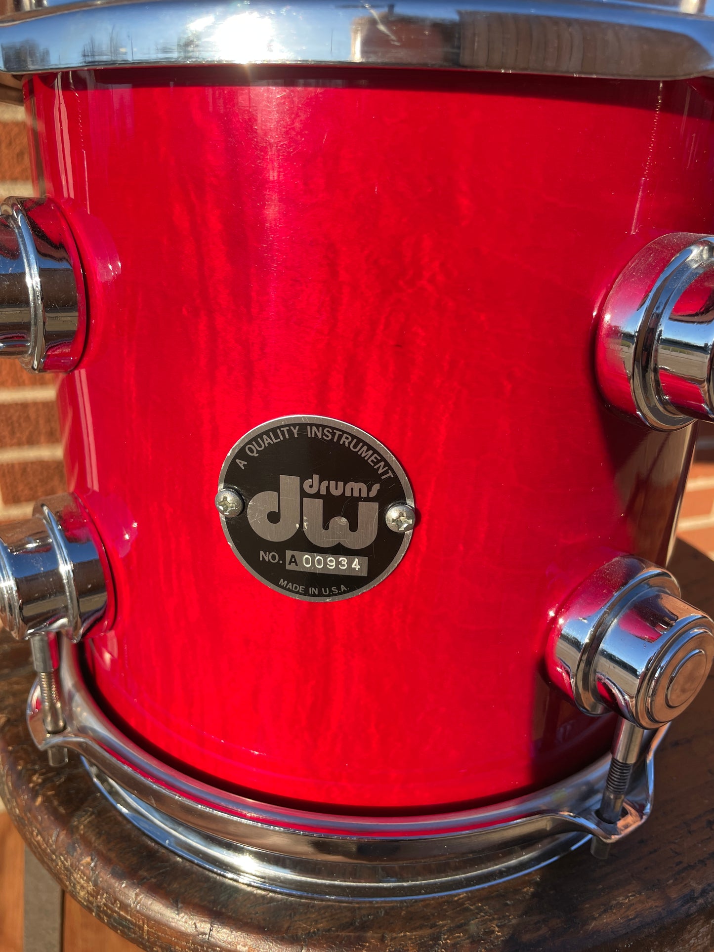 Drum Workshop 8x8 Tom Single Transparent Red DW Pre-Collector's Series