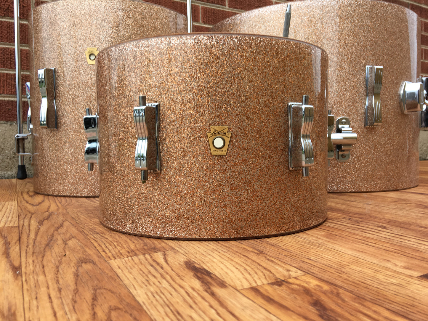 1967 Ludwig Club Date Drum Set W/ Matching Snare - Champagne Sparkle