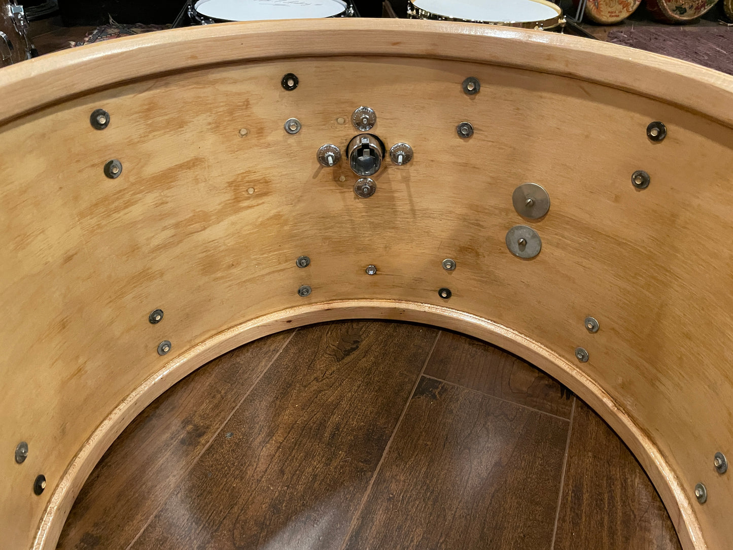 1970s Ludwig 14x22 Bass Drum Psychedelic Red