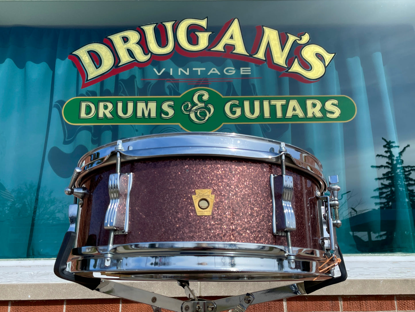 1967 Ludwig 5x14 Pioneer Snare Drum Burgundy Sparkle