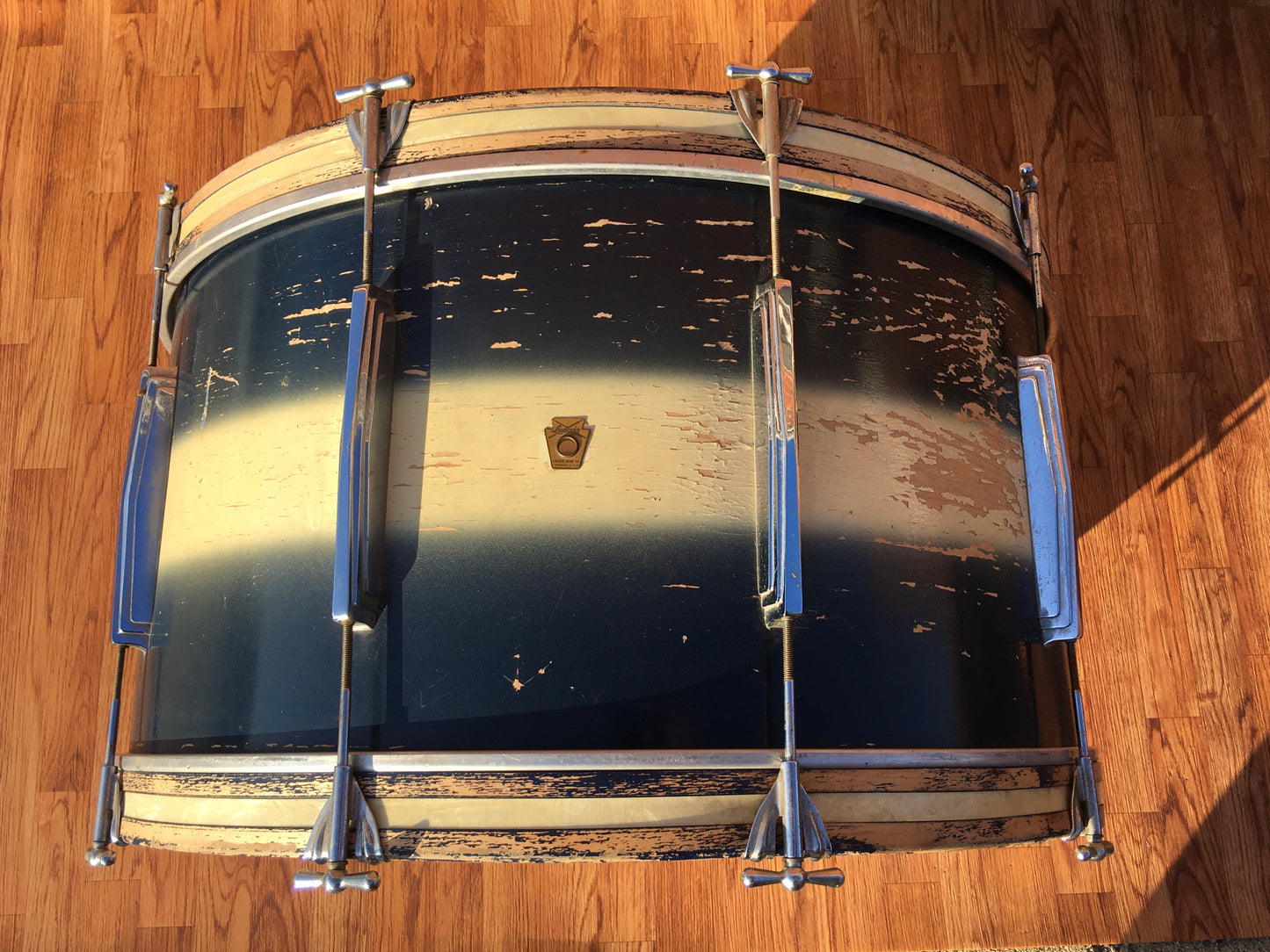 1960s Ludwig 14x28 Bass Drum Blue/Silver Duco