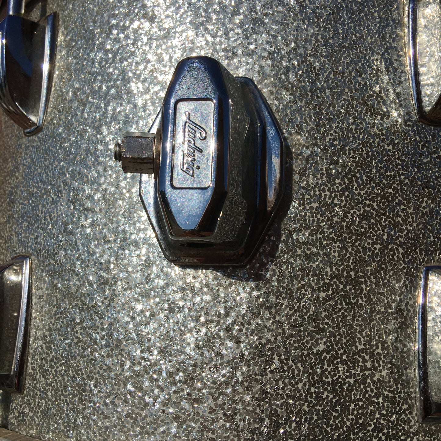 1968 Ludwig 8x12 Keystone Tom Drum Silver Sparkle