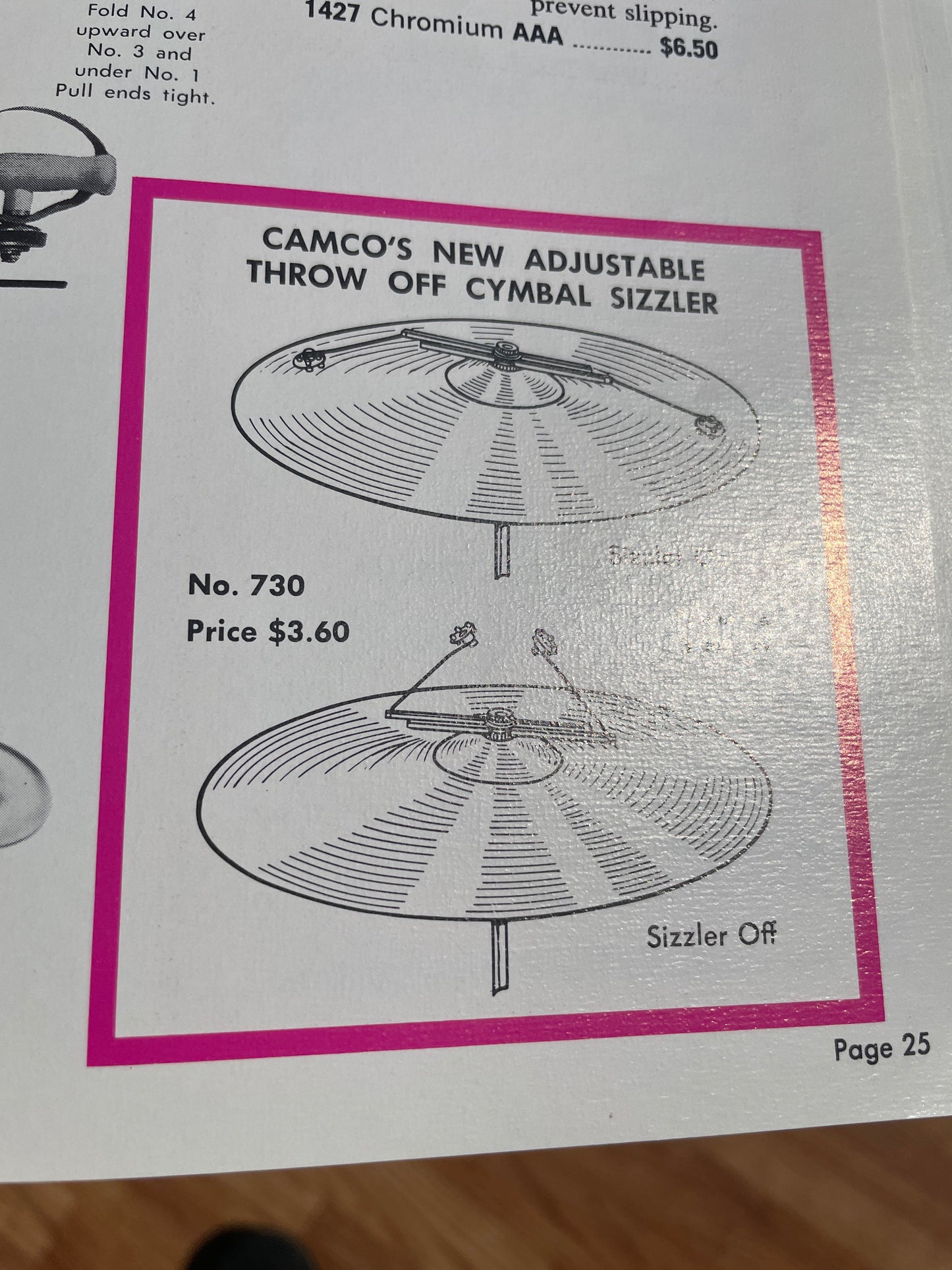 Vintage Camco Drum Catalog Kustom Era - The Aristocrat Of Drums