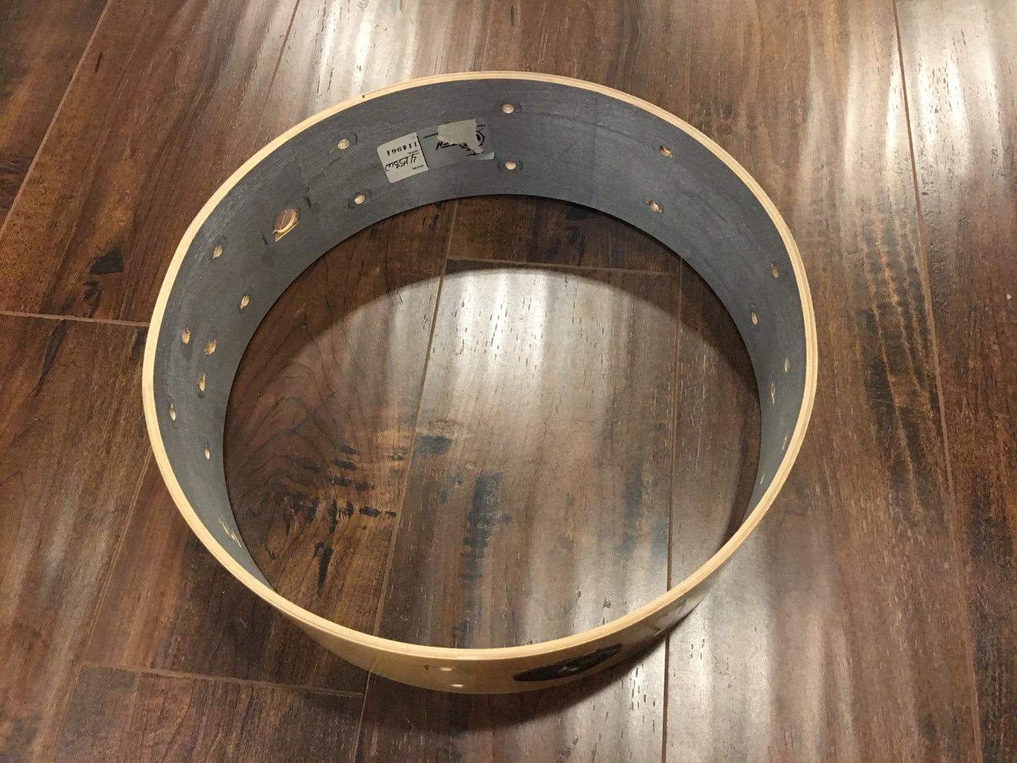 Vintage 4.5x14 Gretsch Jasper Snare Shell Stop Sign Badge Natural