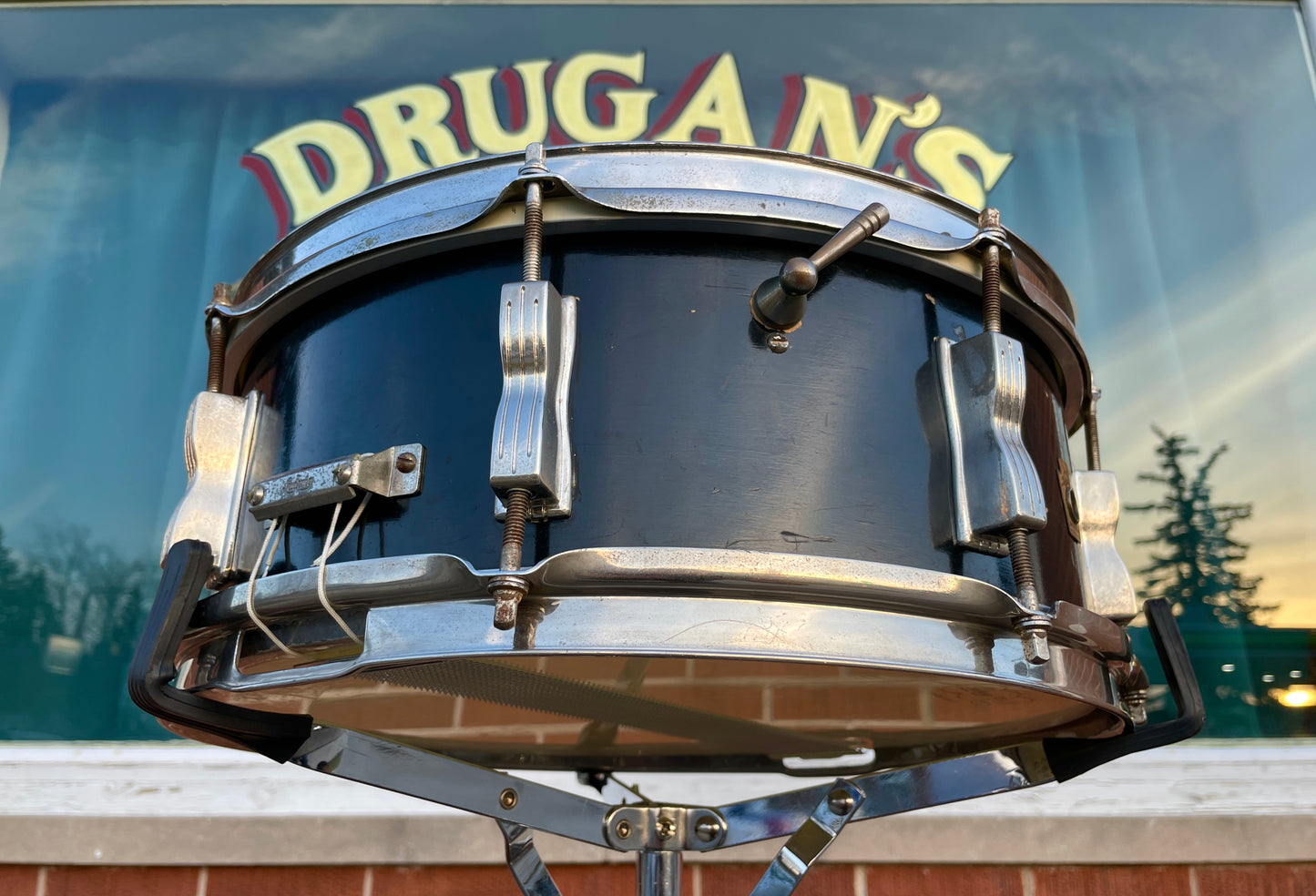 1964 Ludwig 5x14 Jazz Festival Snare Drum Black Lacquer NOB