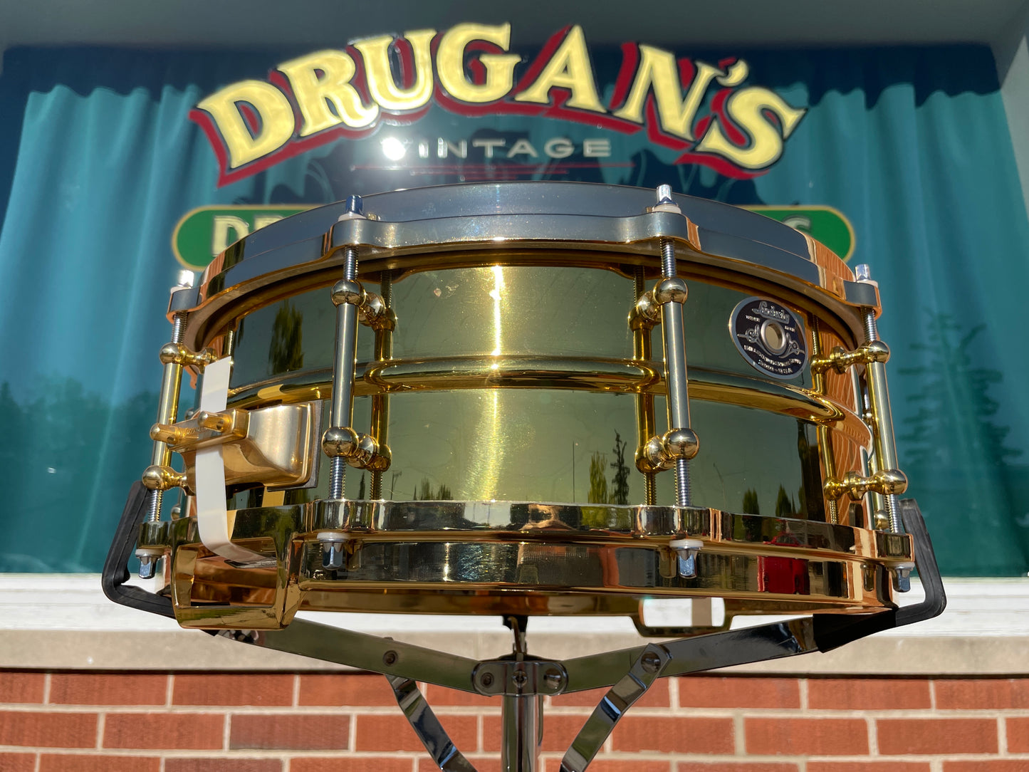 2000 Ludwig 5x14 Limited Edition Brass Millennium Snare Drum #36 of 100