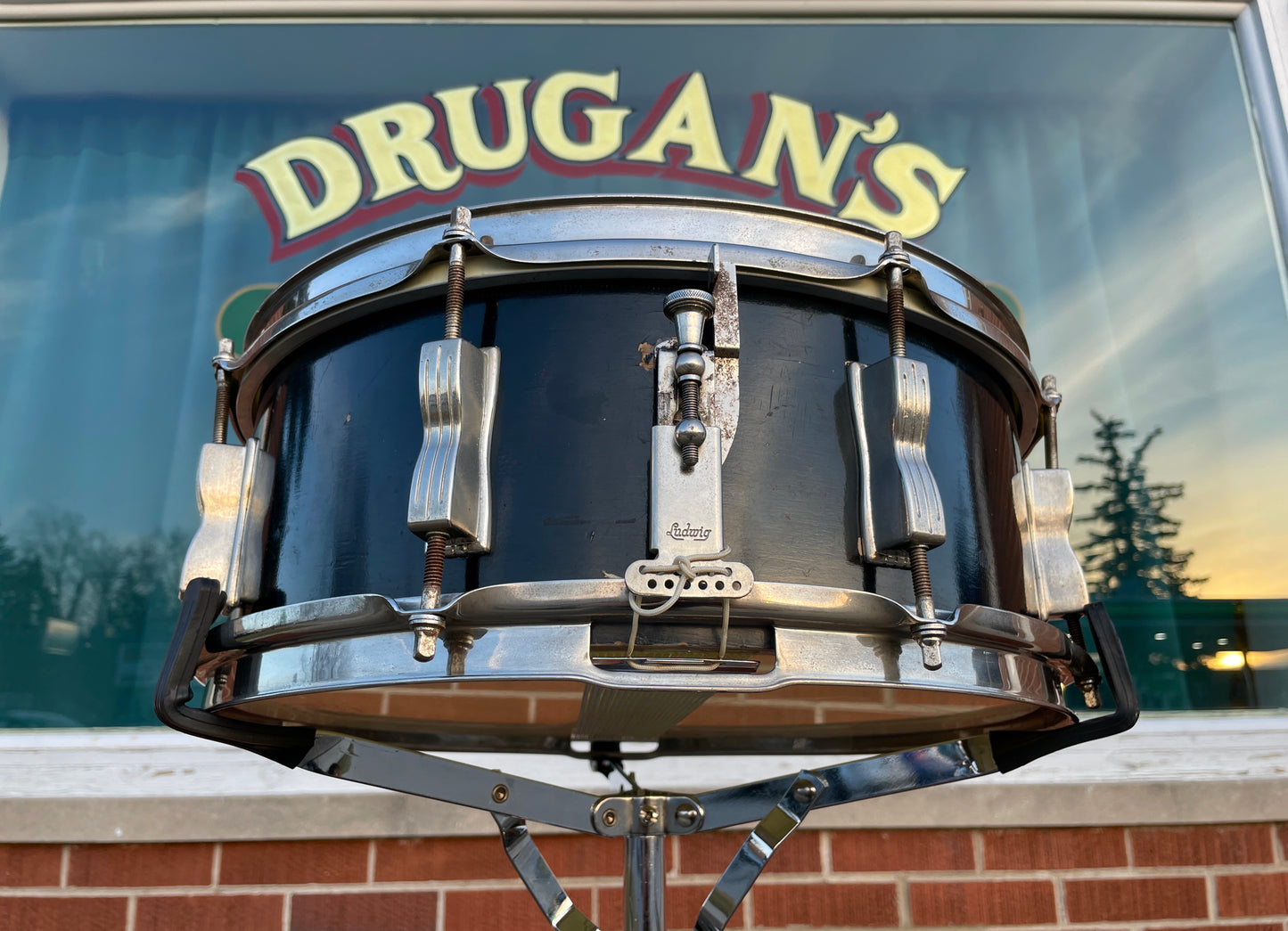 1964 Ludwig 5x14 Jazz Festival Snare Drum Black Lacquer NOB