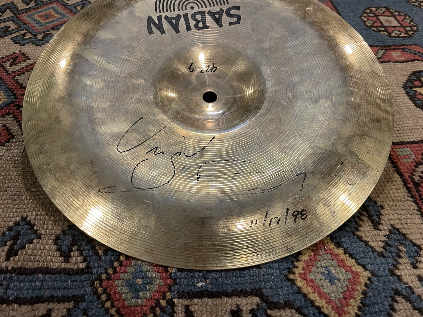 12" Sabian Hand Hammered HH Mini Chinese China Cymbal 422g Virgil Donati