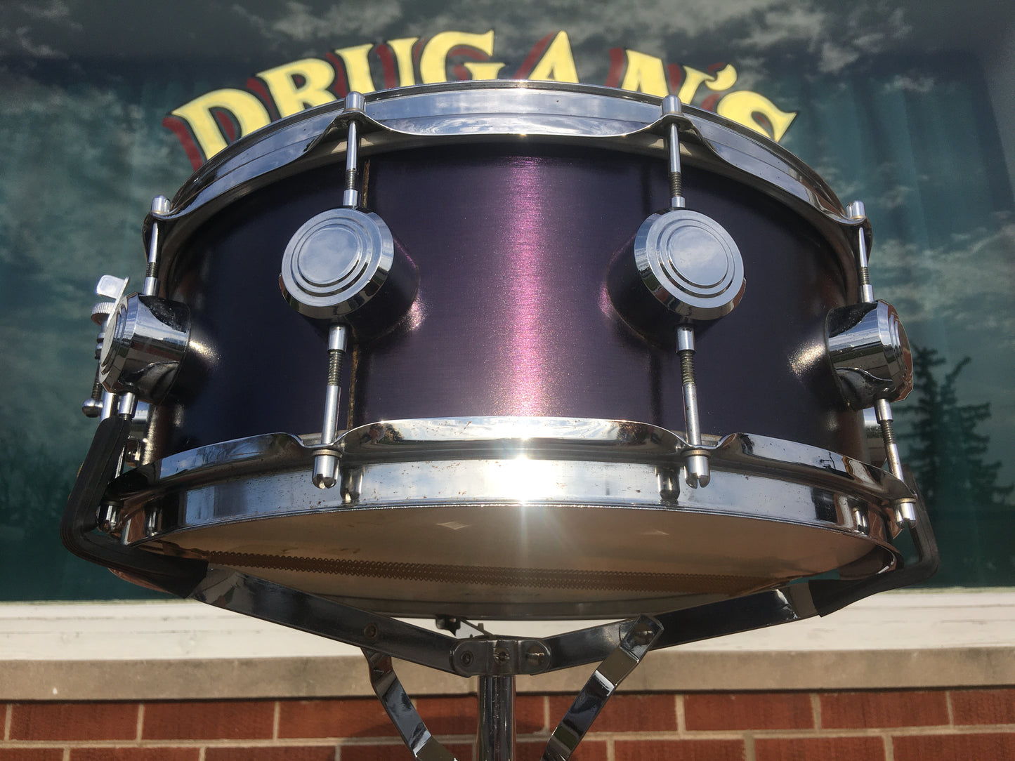 1969 George Hayman 5x14 Vibrasonic 10 Lug Snare Drum Midnight Blue