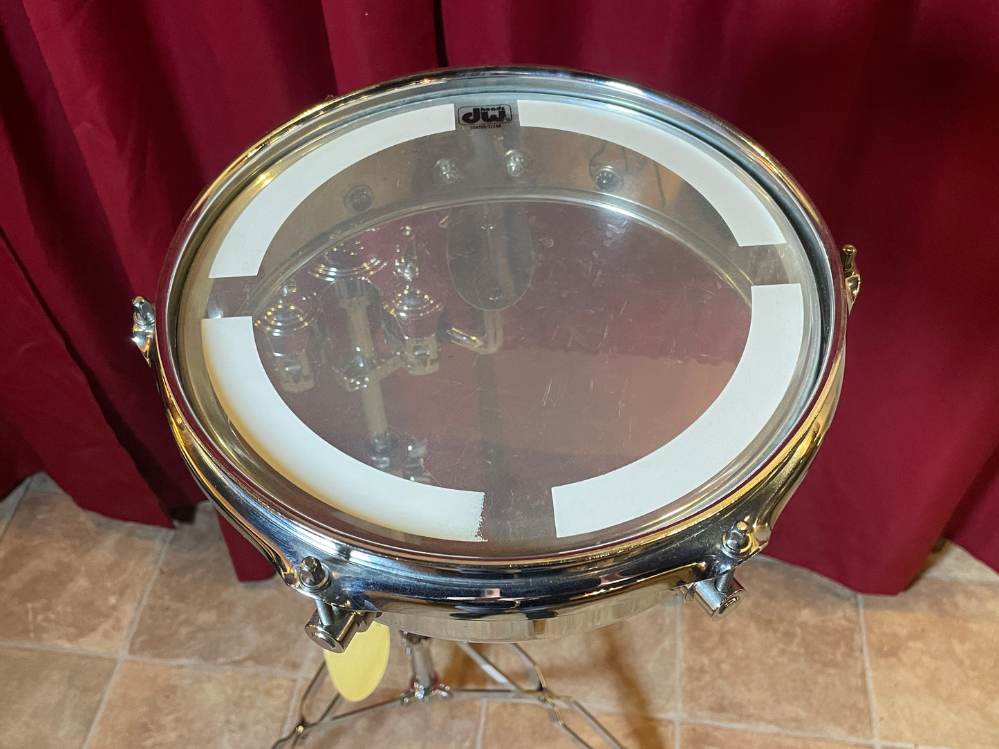 DW 8" Piccolo Tom Drum Chrome Drum Workshop 2.5x8 Black Badge