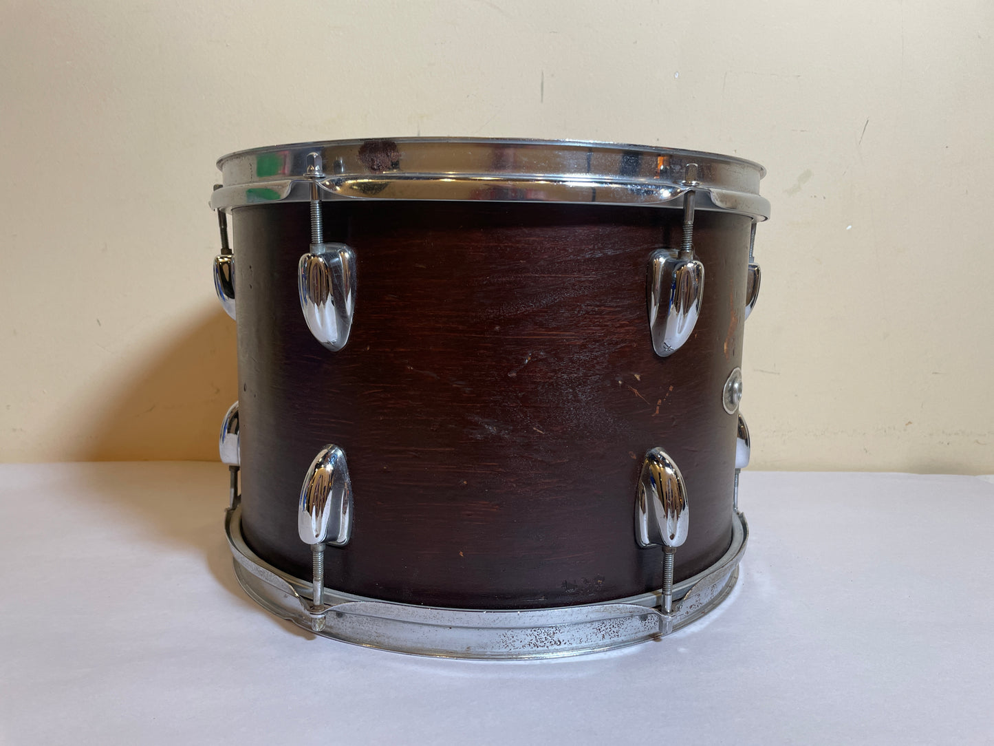1970s Slingerland 9x13 Tom Drum Single Brown Stain