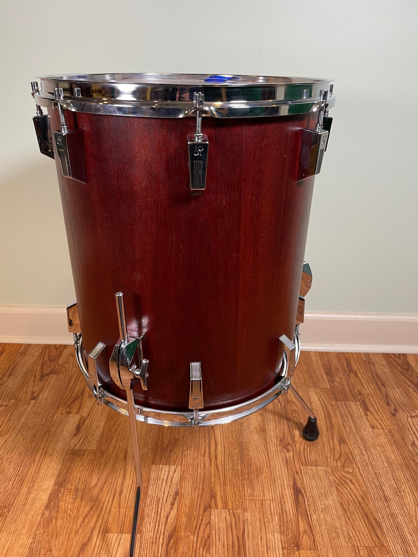 Vintage Sonor Phonic Plus 15x17 Tom Drum Red Mahogany